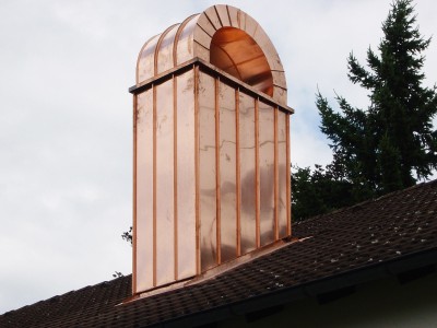 Kaminverblechung in Kupfer – Bild 1